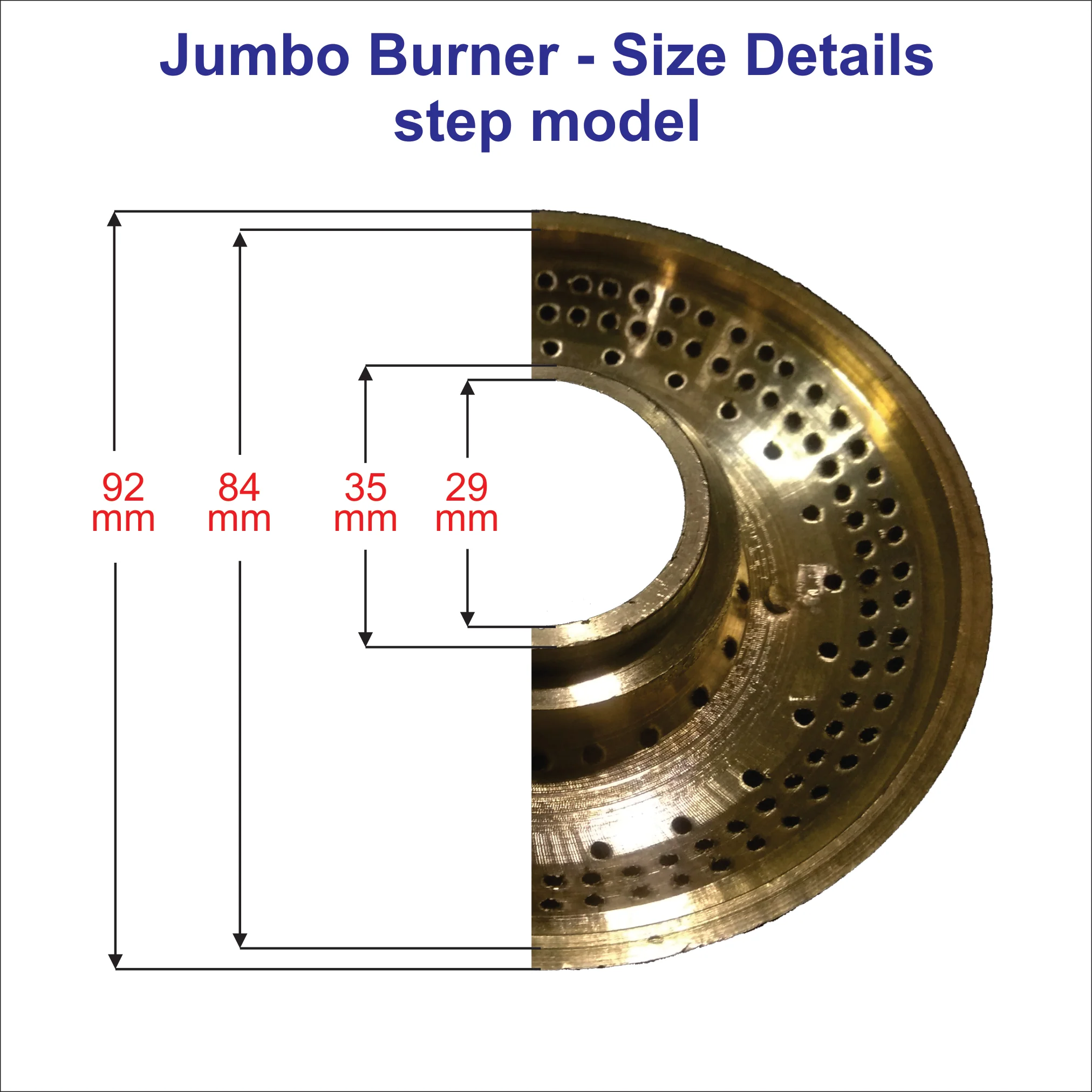 1 No. Jumbo Size Gas Stove Brass Burner suitable for all kind of Gas stove - Image 2