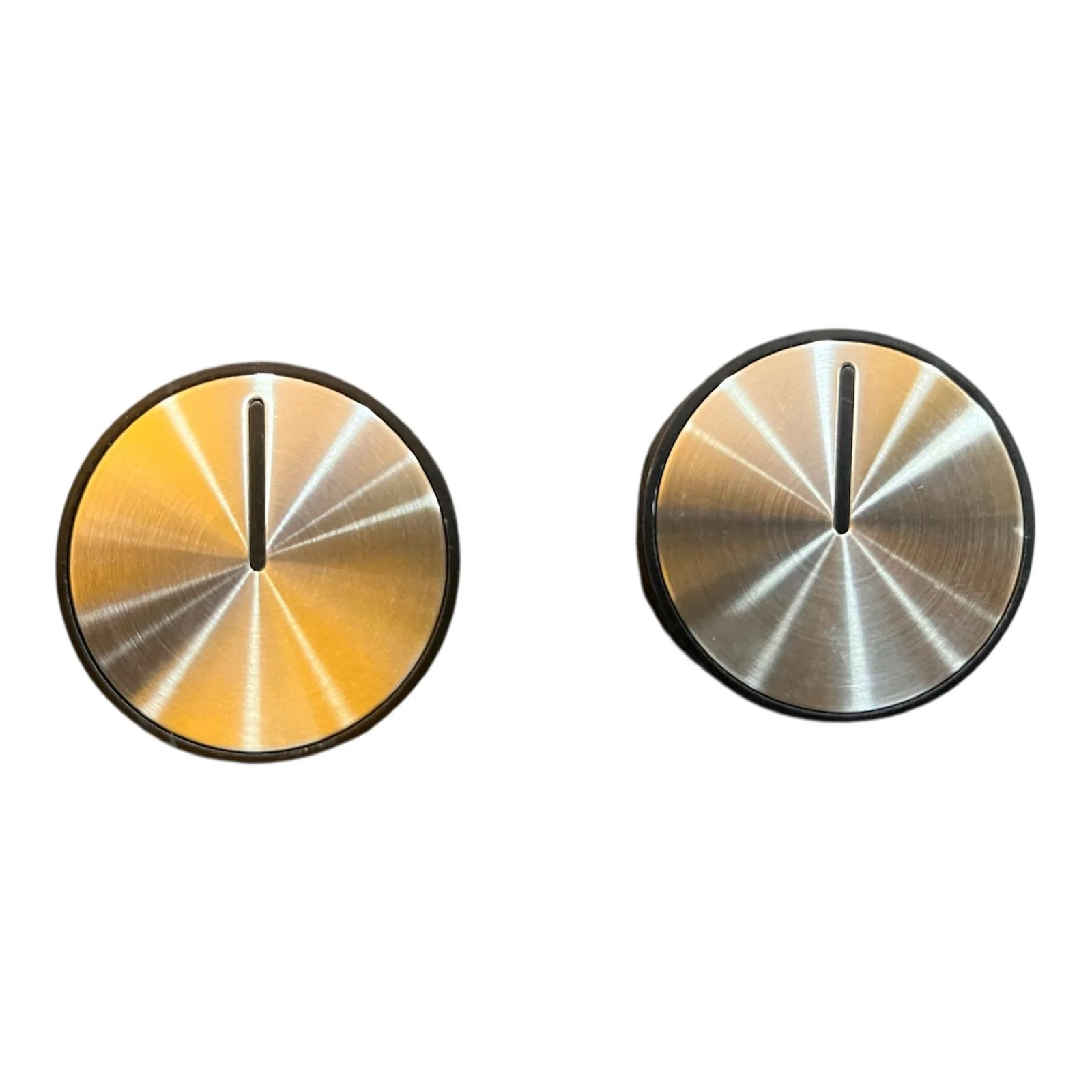 Brushed Steel Metal Gas Stove Knobs – Replacement Pair for Cooktops #