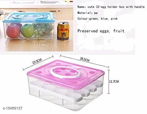 Double Layer 32 Grid Egg Storage Box for Vegetable Egg Storage - Image 3