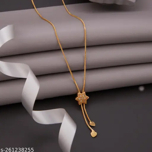 Charming Women’s Gold-Plated Necklace Set with Cubic Zirconia – Elegant &amp; Adjustable - Image 4