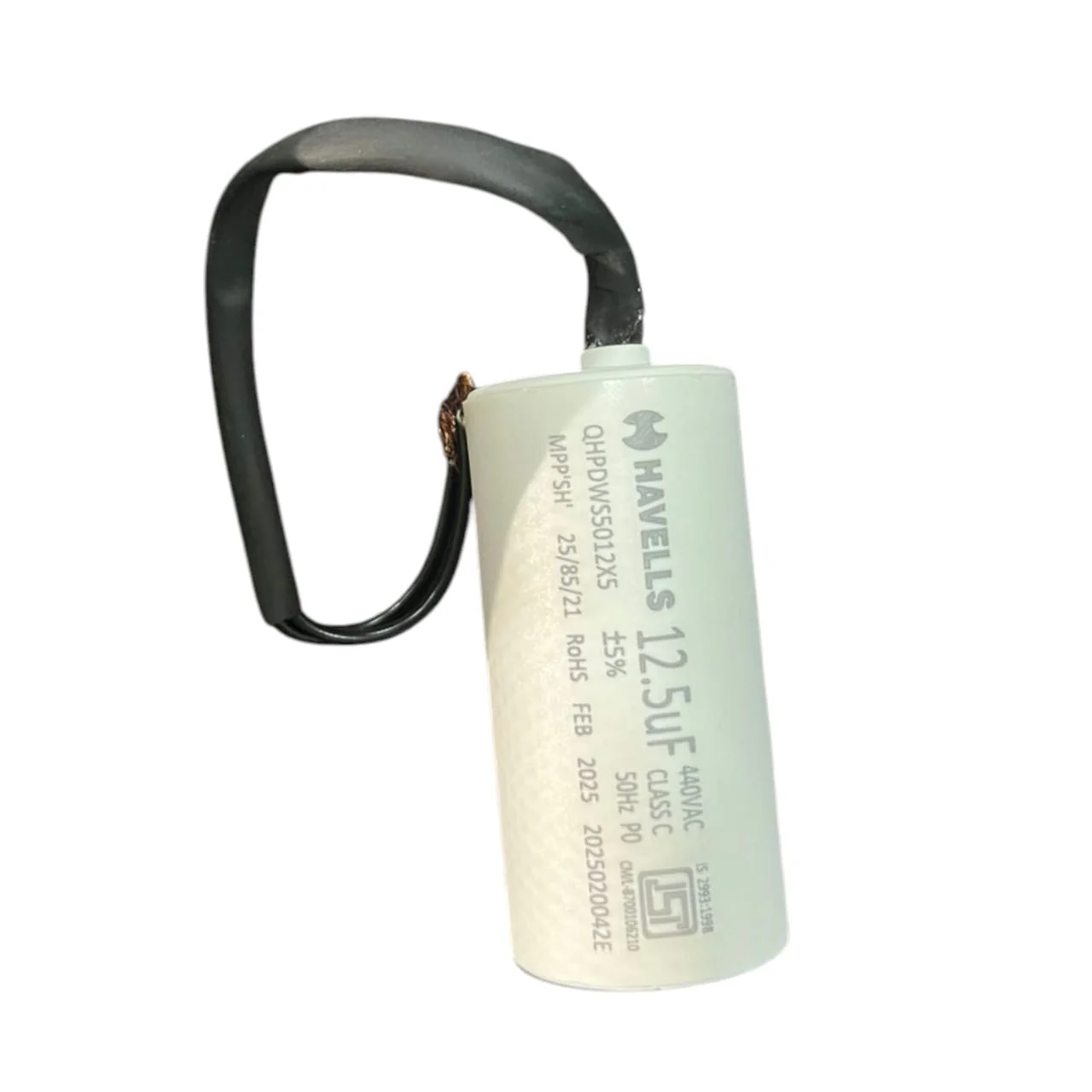 Havells AC MFD Capacitor – 12.5µF / 440V Motor Run Capacitor - Image 2