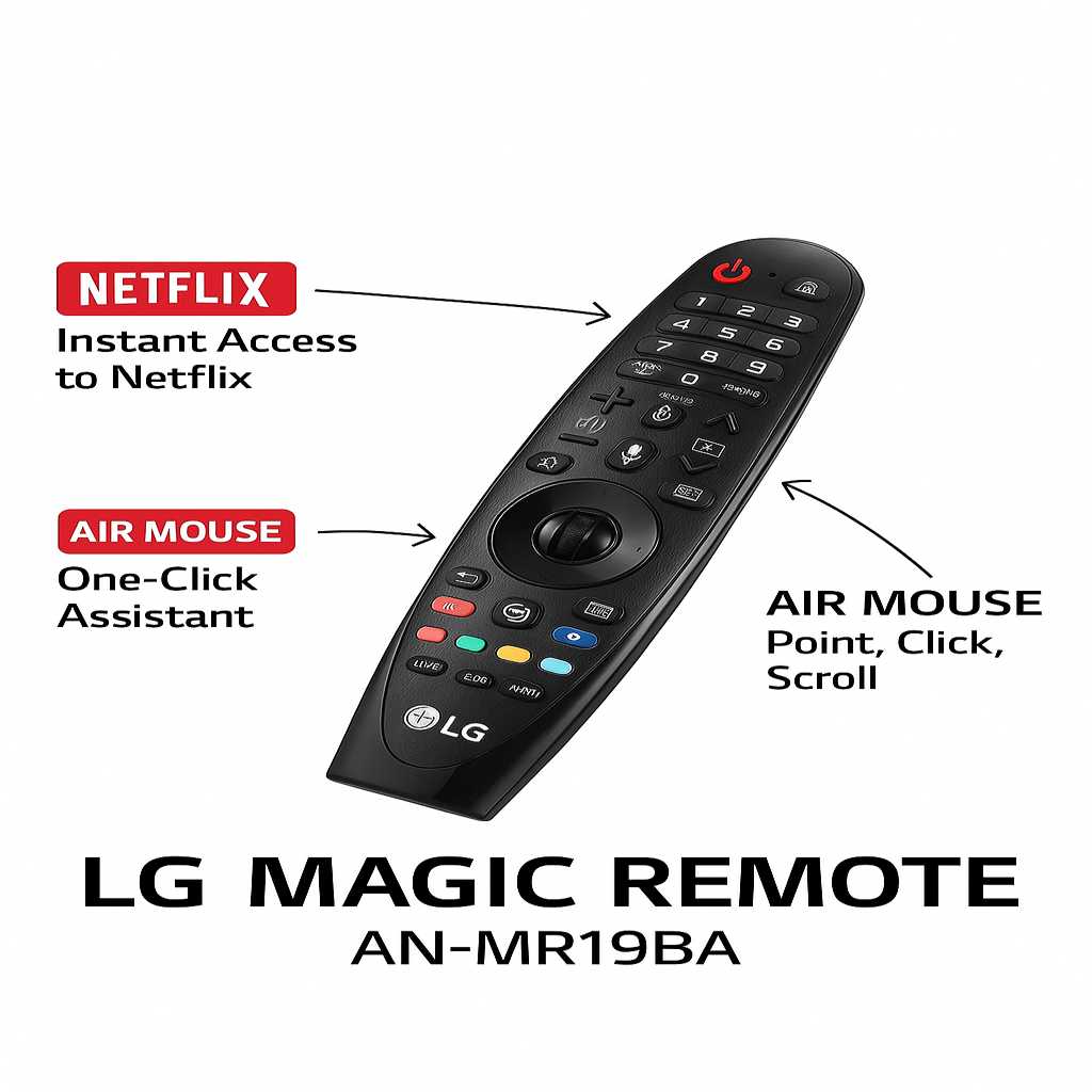 Original LG Magic Remote Control AN-MR19BA – Genuine Replacement for LG Smart TVs | Buy Online in India# - Image 7